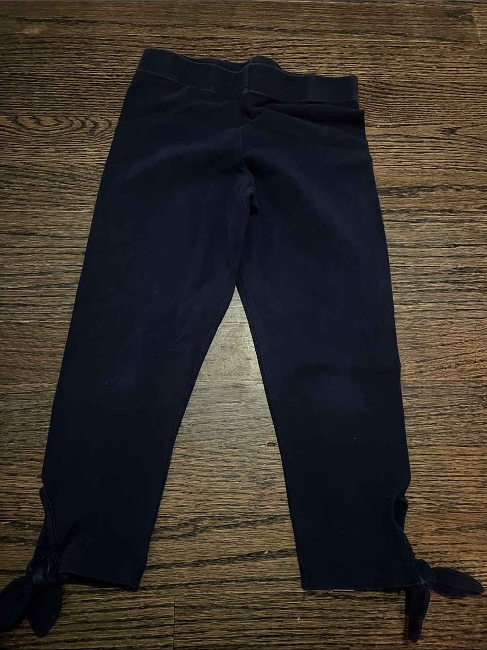 Lilly Pulitzer Navy Tie-Hem Kids Leggings